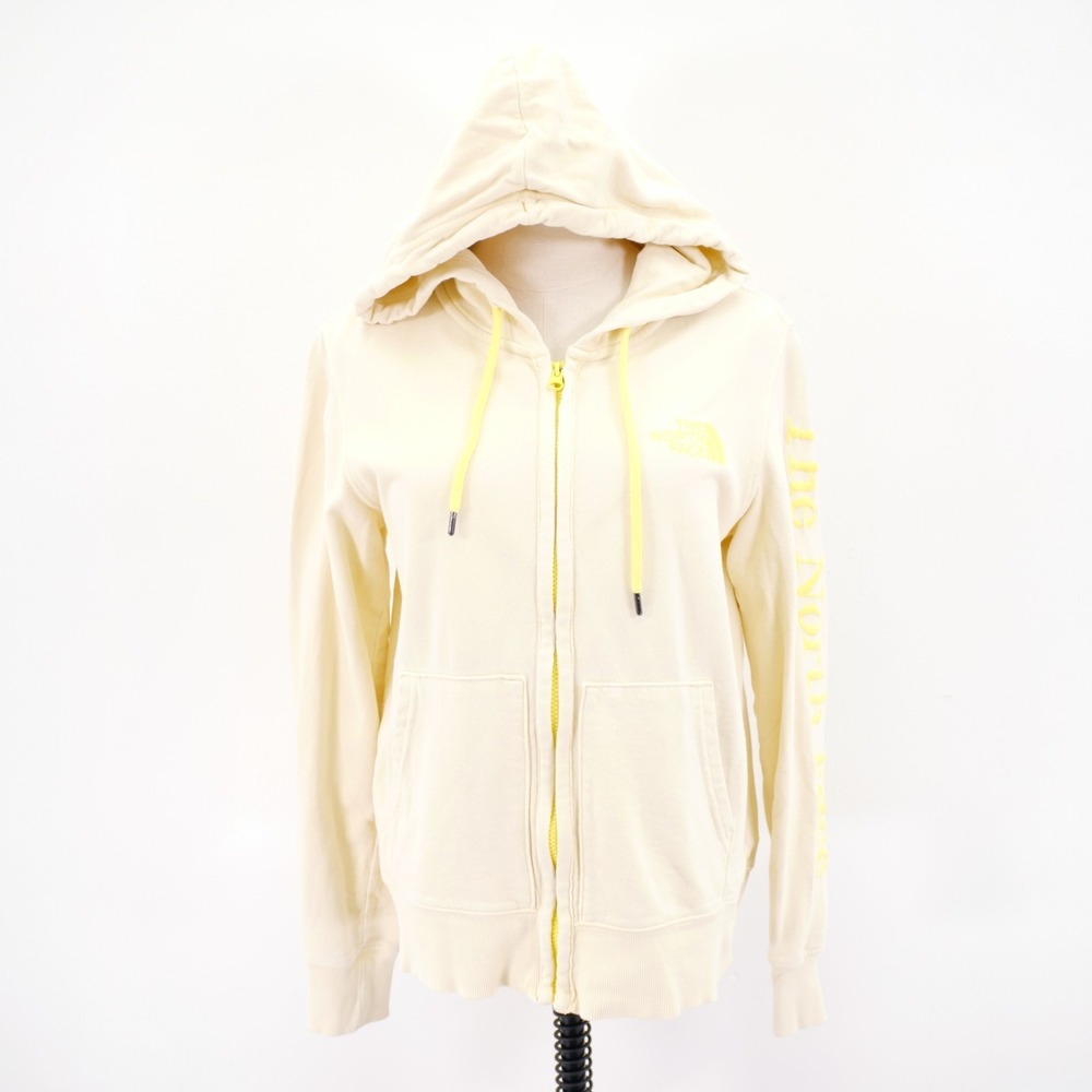 The North Face Small Yellow Full Zip Hooded Sweater Cotton